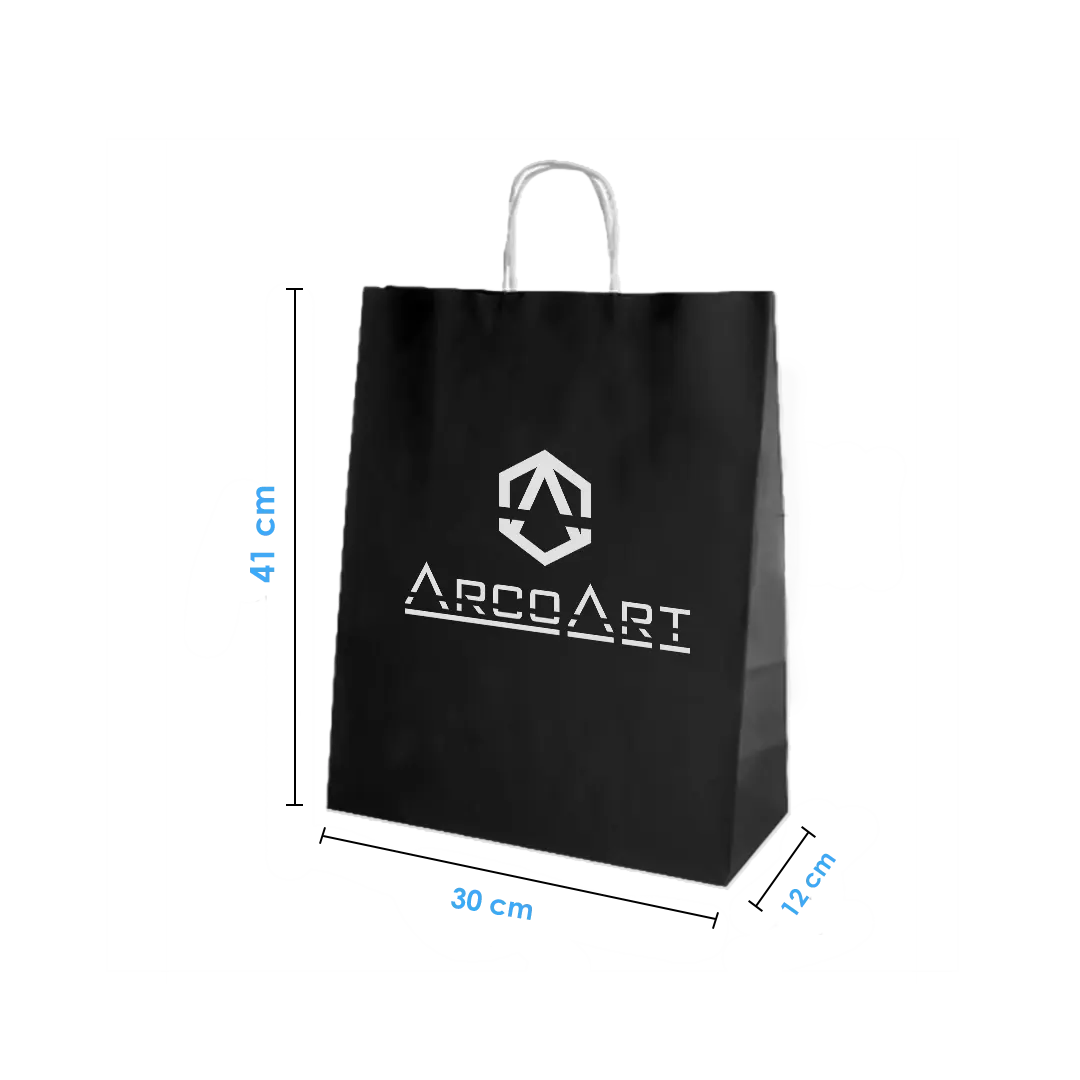 Bolsa de Papel Negra 30x41x12