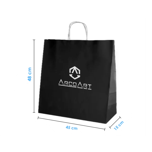 Bolsa de Papel Negra 45x48x15