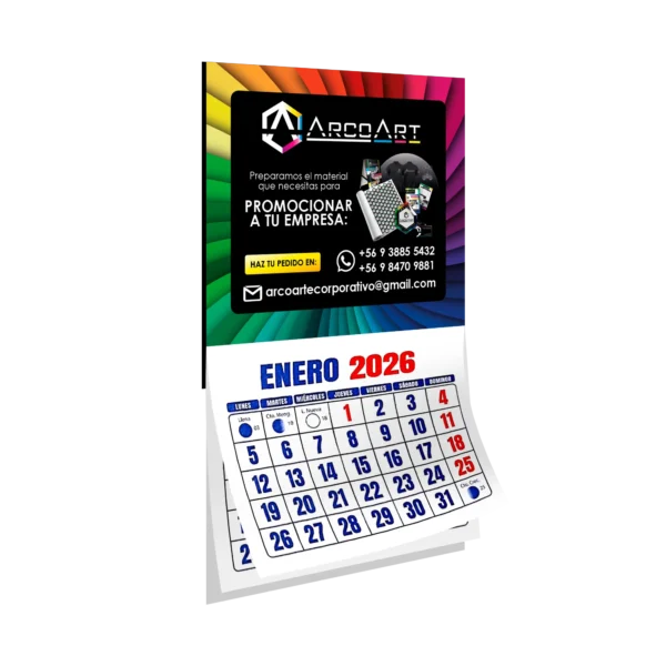 Calendario magnético para refri