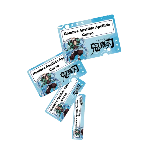 Pack Stickers Escolares Tanjiro Demon Slayer